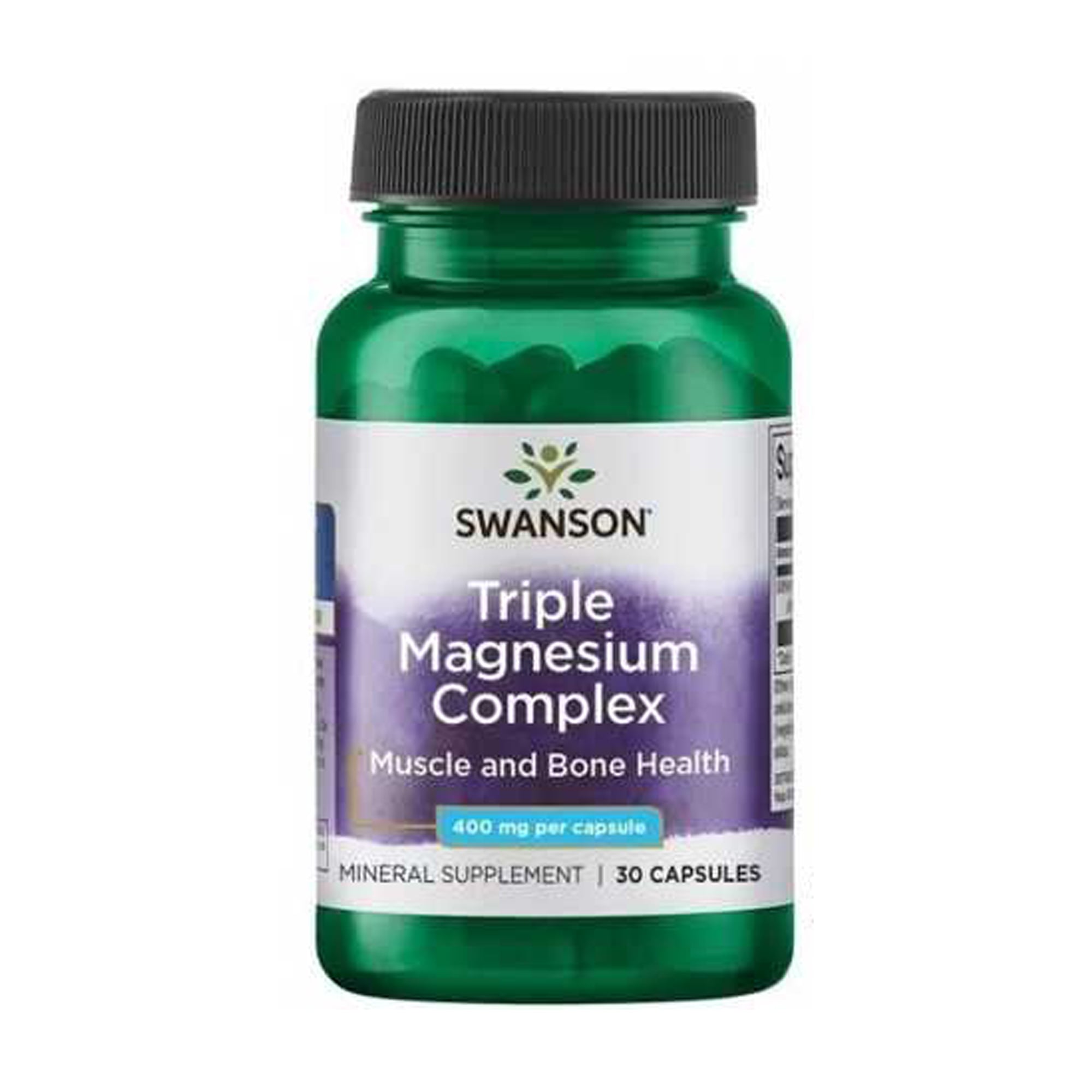 Потрійний комплекс магнію Swanson Triple Magnesium Complex  400 мг, 30 капсул